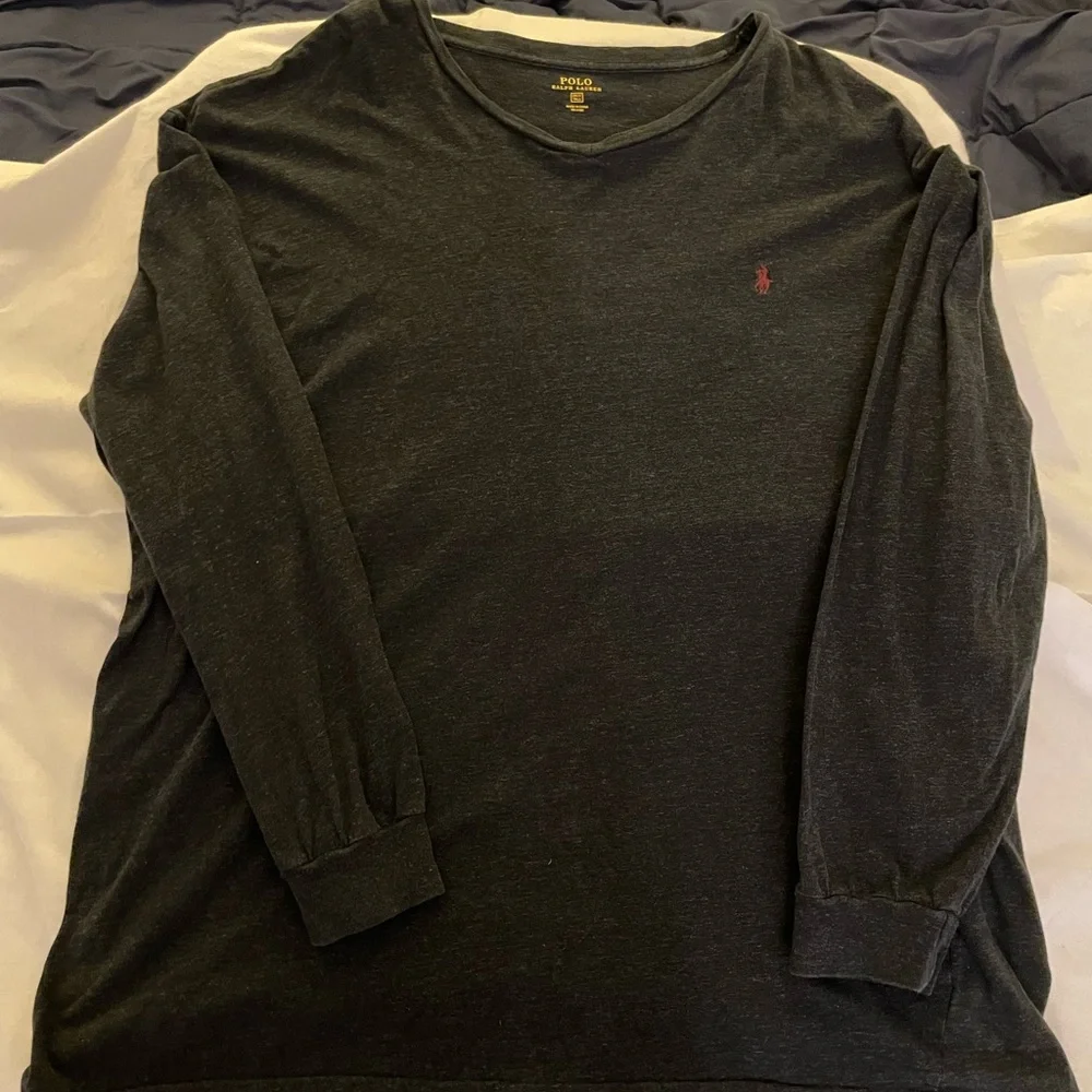 Men’s Polo Ralph Lauren Dark Gray Long Sleeve Tee 2XLT